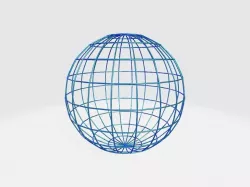 Sphere Globe Wire Frame Free 3D model