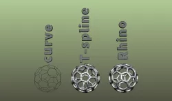 Sphere T-spline Rhino and curve 3D print model