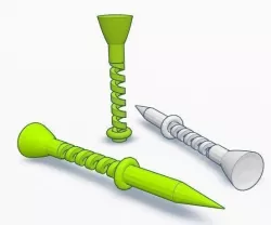 Springy Golf Tee 3D print model
