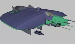 SQ Conqueror - Multirole space combat corvette class with the dr 3D print model