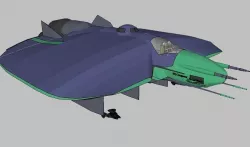 SQ Conqueror - Multirole space corvette class with Phalanga-XN 3D print model