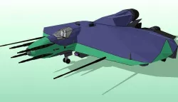 SQ Tamer - Multirole space corvette Conqueror class - parked 3D print model