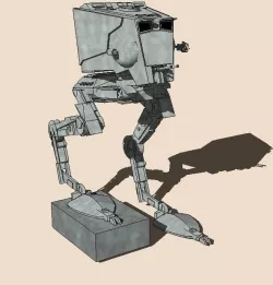 Star wars AT-ST 3D print model