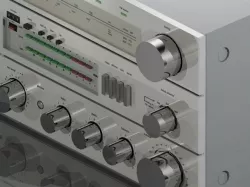 Stereo System SS111 - Silver 3D print model