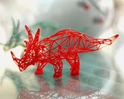 Styracosaurus Wireframe 3D print model