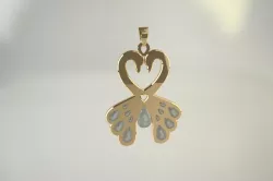 Swan Pendant Pear cut diamond 3D print model