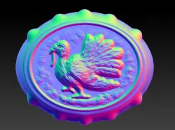 Thanksgiving Turkey Ring re-leaf  3D print model