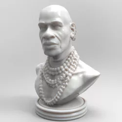 The Nubian Printable Bust 3D print model