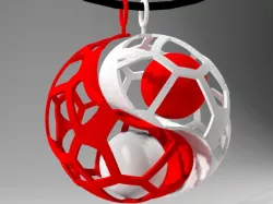 The Yin And Yang of Love Voronoi 3D print model