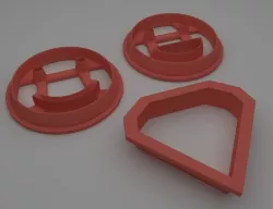 Three Cookie Cutters 3D print model