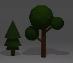 Three Free Trees  Free low-poly  3D model