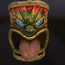Tiki Totem 3 Free 3D model