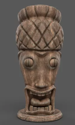 Tiki Totem 4 sculpt  Free 3D model