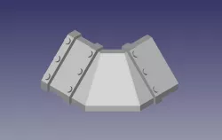trench system 90 degrees outter turn 3D print model