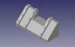 Trench system heavy weapon section 3D print model