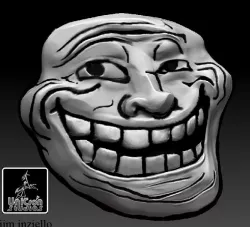 Troll Face and Posing Body 3D print model
