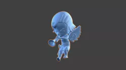 Trumpet Chibi-Angel 3D print model