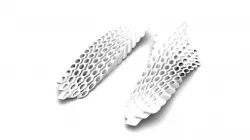 Twisted Coral Earrings 3D print model