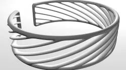 Twisted Cuff Bracelet 3D print model