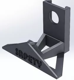 Vertical DIN Rail Mounted Safety Glass Holder 3D print model