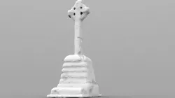 Weathered Headstone 3D print model