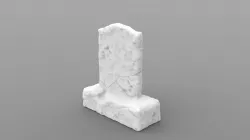 Weathered Plain Standing Tombstone 3D print model
