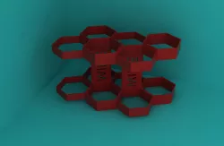 Wine rack - 6 bottles 3D print model