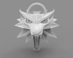Witcher Wolf pendant 3D print model