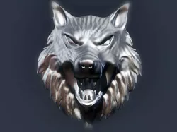 Wolf Head 2 3D print model