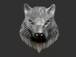 Wolf Head 3D print model