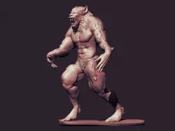 Wolfman 3D print model