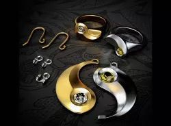 Yin and Yang jewellery set 3D print model