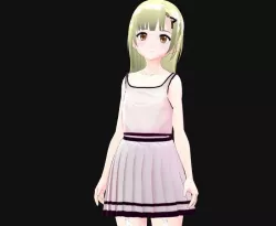 Yui anime model Low-poly  3D model