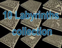 10 labyrinths collection 3D print model
