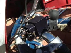 Bicycle handlebar switch box.