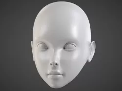 BJD Doll Head 3D print model