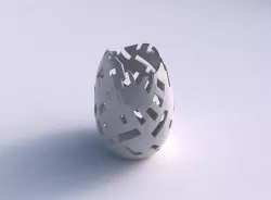 Bowl compressed with cuts 3D print model