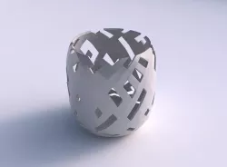 Bowl cylindrical with cuts 3D print model