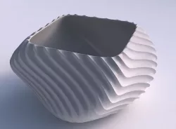 Bowl helix with bent extruded lines 3D print model