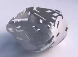 Bowl helix with cuts 3D print model