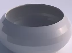 Bowl spheric squeezed wide with small horizontal sections 3D print model