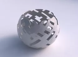 Bowl spheric with cuts 3D print model