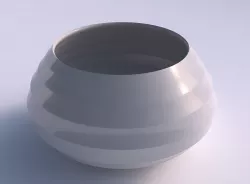 Bowl squeezed twisted with small horizontal sections 3D print model
