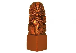 dragon and Phoenix seal 3D print model