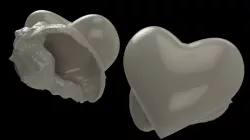 Heart - Hermit crab shell 3D print model