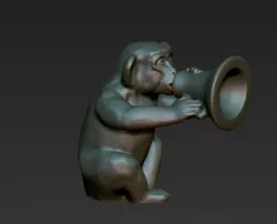horoscope symbol silent monkey chinese 2016 say nothing 001 3D print model