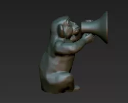 horoscope symbol silent monkey chinese 2016 say nothing 3D print model