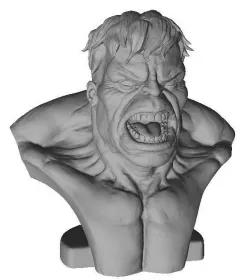 Hulk Bust Printable 3D print model