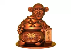 Lucky monkey2 3D print model