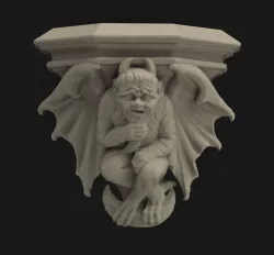 Medieval devil console 3D print model